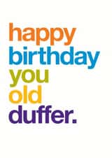 happy duffer Birthday Card 9439 created by Wordplay Design