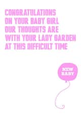 baby girl New Baby Card 8720 created by Silly Sentiments