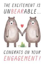 Engaged bears in love created by Chelsey Adams