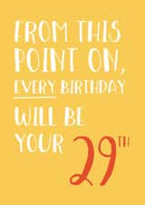 29th thirtieth Birthday Card 3815 created by Wink Design - Michelle Roberts