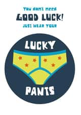 pants y Good Luck Card 3818 created by Wink Design - Michelle Roberts