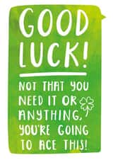 Good luck card created by Joanne Hawker