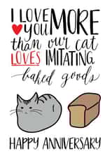 funny cat Anniversary Card 9773 created by Miümi Cat