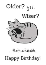 funny cat Birthday Card 32197 created by Miümi Cat