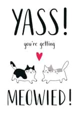 Cats getting married! Wedding card. created by Miümi Cat