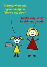 milkman funny Father's Day Card 23839 created by Pottsy Prints