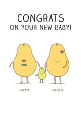 Congrats on new baby card created by Milkyprint