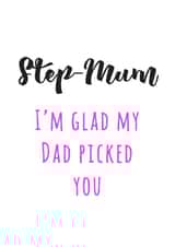 stepmum stepparent Mothers Day Card 8417 created by Hoobynoo