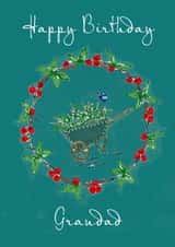 Classic Birthday Card - For Grandad - Wreath created by Pipany Philp