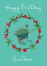 Classic Birthday Card - For Grandma - Wreath created by Pipany Philp