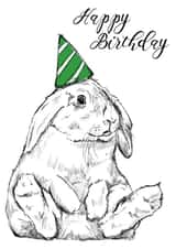 bunny party Birthday Card 32248 created by Amy Cockcroft