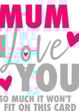 Mum Female Birthday Card 31181 created by Silly Sentiments