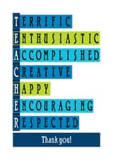 Teacher Thank You Card created by Flaming Imp