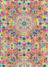 pattern watercolour Just Because Card 9824 created by Yaz Raja Designs