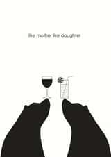 Like mother like daughter bears card created by Heather Alstead Design LTD