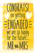 Yellow - Congrats on engagement card created by Alex Dato