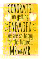 Happy for the future MR & MR - engagement card created by Alex Dato