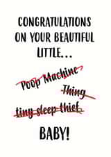 congratulations cute New Baby Card 9334 created by Peabody Studio