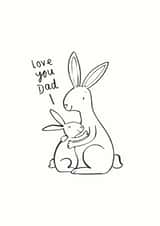dad hare Father's Day Card 4696 created by Conor Rawson