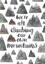 encouragement mountains Thinking of you Card 7958 created by Elena O'Neill