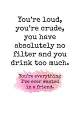 funny fun Love & Friendship Card 8881 created by Duckduckle Design