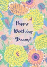 Pretty Birthday Card - For Grandma - Flowers created by From A Place of Wonder