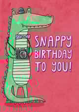 Cute Birthday Card - Snappy Birthday To You! - Crocodile created by Katie Ruby Illustration