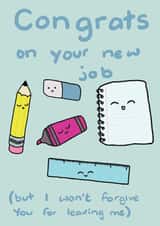 congrats friend New Job Card 9840 created by Peach Panda Studio