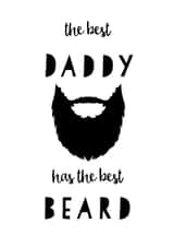 beard funny Father's Day Card 10275 created by The Perky Panda