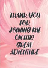 Pink- Wedding day card for spouse created by Paper Pipit