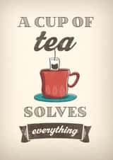 tea humour Just because Card 26835 created by LATTE DESIGN