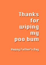 fathers poo Father's Day Card 29529 created by Potty Mouth