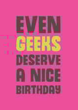 Geek Friend Birthday Card 8974 created by Mostly Beautiful