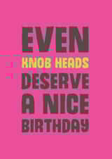 Knob Head Birthday Birthday Card 8975 created by Mostly Beautiful