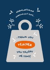 Reading, writing and working out sums... Thank you teacher, you taught me tons! created by PaperJam Print Co.