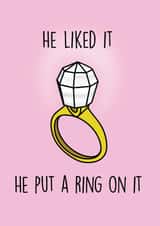 Beyoncé themed engagement card created by Peabody Studio