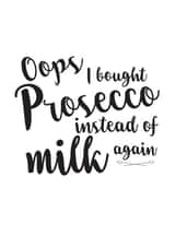 prosecco milk Birthday Card 10345 created by Yeti Design