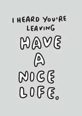 leaving have Leaving Card 5272 created by Veronica Dearly