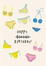 bikini holiday Birthday Card 4685 created by Coupole Carnaby