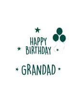 Classic Birthday Card - For Grandad - Balloons created by The White Sage Way