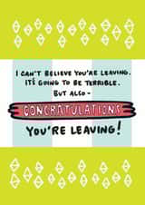 Congratulations You're Leaving Card created by Angela Chick