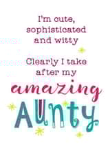 I take after my amazing Aunty card created by Silly Prints