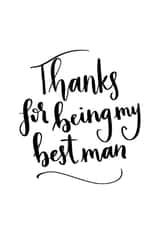 Best man card - Thank you - Wedding created by Little Fox Creative