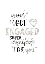 Diamonds and love heart engagement card created by Katie Phythian Design