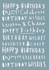 typography cake Birthday Card 10164 created by Old English Company