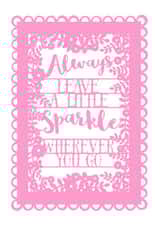 sparkle positivity Just because Card 7321 created by Pogofandango
