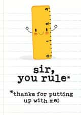 teacher male Thank You Card 5950 created by Mrs Best Paper Co.