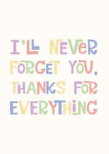 teacher thanks Leaving Card 7683 created by Poppy Lane