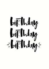 birthday lettering Birthday Card 10544 created by Too Wordy