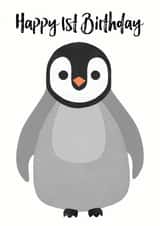 toddler penguin Birthday Card 10723 created by Chameleon and Co